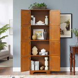 72.4" Tall Storage Cabinet Tall Storage Cabinet with 8 Doors and 4 Shelves ,Bookshelf Living Room, W2275P269080