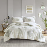 King/Cal King 3 Piece Cotton Blend Chenille Comforter Set B035128815