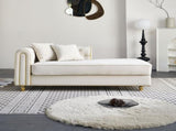66.9''W Velvet Chaise Lounge,Luxury Modern Chaise Furniture,Tufted Back with 2pcs toss pillows for W579P224630