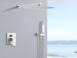 Shower System Shower Faucet Combo Set Wall Mounted with 12" Rainfall Shower Head and handheld shower T3177P269152