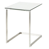 Zenn Contemporary End Table with Clear Glass by LumiSource B202P223406