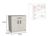 Mayorca Multistorage Pantry Cabinet, One Drawer, Two Interior Shelves Ivory - Natural Oak B070P242484