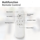 52 Inch Indoor Ceiling Fan No Light With 6 Speed Remote Control 3 ABS Blades Reversible DC Motor W934P200067