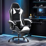 ZNTS Gaming Chair, Ergonomic Video Game Chair for Adults, Adjustable Height Pu Leather Gamer Chair Office 07925118