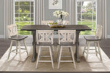 Rustic Look Distressed Gray Finish 1pc Counter Height Dining Table Solid Rubberwood Kitchen Dining B011P194919