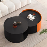 Nesting Coffee Table, Round Nesting Tables and End Tables for Small Space, Modern Side Tables with W757P186977