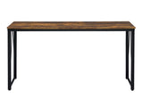 Weathered Oak and Black 47.5" Writing Desk with Metal Sled Base B062P184523
