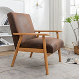 25.38'' Wide Classic Mid-Century Modern Arm Chair, Light Brown B2735P271017
