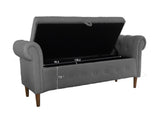 Multifunctional Storage Rectangular Sofa Stool- Gray 12224347