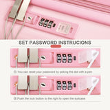 Luggage Set of 4 with USB Port, 20, 24inch with front opening design Airline Certified Carry on N726P197971P