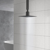 8" Square Rain Shower Head, Ultra-Thin Design 304 Stainless Steel Ceiling Shower Head, Wall/Ceiling W1243P306959