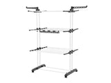 4-Tier Drying Rack, Sturdy Laundry Drying Rack with Wheels and 24 Rods, Wings Foldable, 82976912
