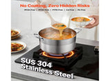 12-Quart Stainless Steel Stock Pot with Glass Lid, Compatible with Gas, Induction, and Electric 45563505