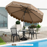 10 Feet Patio Umbrella with Crank Tilt Adjustment - Beige 07159711