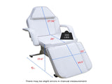 Tattoo Chair for Client, Facial Beds for Esthetician Adjustable 3-Section Lash Tattoo Bed, White W1767P195861