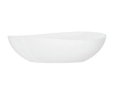 63" Freestanding Solid Surface Bathtub, Luxury Engineered Stone Resin Freestanding Soaking Bathtub T5287P510107