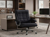 Executive Office Chair High Back PU Leather Desk Chair with Spring Seat Cushion, Ergonomic Swivel W3835P483845