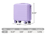 20 Inch ABS Hard Shell Travel Checked Luggage - Scratch Resistant Surface Four Multi-Directional W2787P500236