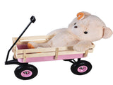 Outdoor Wagon All Terrain Pulling w/Wood Railing Air Tires Garden Cart W22740234