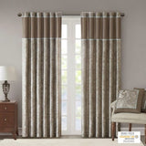 Jacquard Curtain Panel Pair B03598085