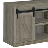 ZNTS Grey Driftwood 48-inch TV Console with 2 Sliding Doors B062P153852