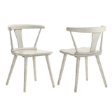 2-Piece Rustic Dining Side Chair Set, Solid Wood Frame, Farmhouse Modern Design, Easy Assembly W2537P214545