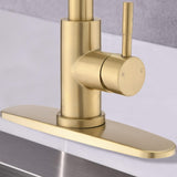 Pull Down Kitchen Faucet with Sprayer Stainless Steel Brushed Gold JYD3411BG