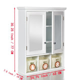 ZNTS Bathroom Storage Cabinet, Medicine Cabinets for Bathroom with Mirror, 2 Doors 2 Adjustable Shelf + 3 W1801109067