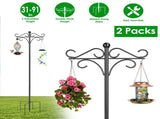 Shepherds Hook for Outdoor, 5-Prong Base Adjustable Height Garden Hook with Dual Sided Hooks, Sturdy 35830695