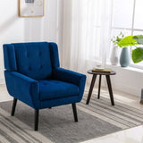 Modern Soft Velvet Material Ergonomics Accent Chair Living Room Chair Bedroom Chair Home Chair With W676P313964