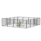 ZNTS Dog Pens Outdoor 32" Height Foldable 16 Panels Heavy Duty Metal Portable Dog Playpen Indoor W1422112803