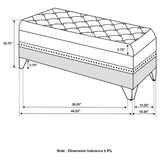 Black Tufted Trunk with Nailhead Trim B062P153844