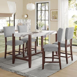 Mid Century Modern Bar Stools Set of 4, 40.4" Counter Stools Back, Linen Upholstered Barstools N752P269653E