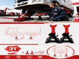 3 Ton Jack Stands Pair, HeavyDuty Adjustable Steel Car Jack Stands with Locking Pin, Safety Lifting 35123553