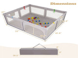 Portable Baby Play Yard - 73"x61.5"x27", Breathable Mesh, 50 Ocean Balls & Carry Bag 83923189