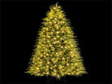7ft Pre-Lit Christmas Tree - 400 Warm White LEDs, 1217 Branch Tips, Dual-Layer TPE/PVC Design, Green 75493725