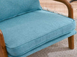 Oak Armrest Oak Upholstered Single Lounge Chair Indoor Lounge Chair Teal 75608109