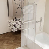 43 in. W * 58 in. H Rise and down rotation shaft door one fixed and one rotation shaft Shower Doors W2965P277732