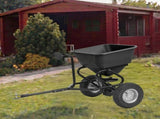 Tow Behind Broadcast Spreader, 110LBS Capacity, Tow/Push Garden Spreader with 10 Adjustable Setting, 11260213
