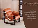 Medieval modern lounge chair,removable armrests, vintage oil wax leather sofa chair, vintage W2989P328542