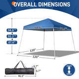 ZNTS 3 x 3M Portable Home Use Waterproof Folding Tent Blue 37281369