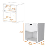 White Elegant Drawer Nightstand B062P175058