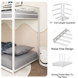 Same as B083P160613 Adam Sturdy Twin over Twin Bunk Bed Metal White for Kids Adult, Low Profile B083P170878