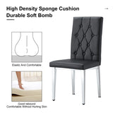 ZNTS 4-piece dining chair set, modern style kitchen soft cushion high backrest, with embedded buttons, W1151132003