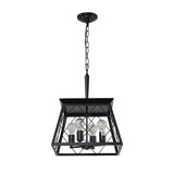 (Same as W1340111203/L1009) 4-Light Farmhouse Chandeliers For Dining Room Black(No Bulbs) W1340P206636