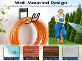 2 PCS Wall Mount Garden Hose Holder, 304 Stainless Steel Hose Hanger with UShaped Nozzle Slot, 87684201