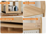Rotating Bookshelf 4 Tier Small Corner Bookshelf for Small Spinning Bookcase with DIY PegBoard 41590521
