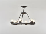 23.62'' Modern 6-Light Black Wagon Wheel Chandelier With Light For Bedroom Bathroom,Living W5008P468517