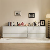 White P2 Particleboard 160*40*80cm 3-layer 9-drawer Modern Chest of Drawers 1pc 94422694