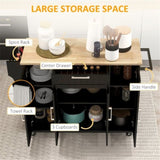 Kitchen Cart/Storage cabinet -Black 71303734